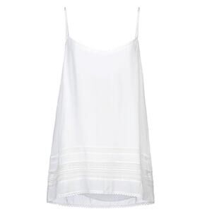 Atos Lombardini women tank top Sz. 10 (46 IT) White Viscose Spaghetti straps NWT